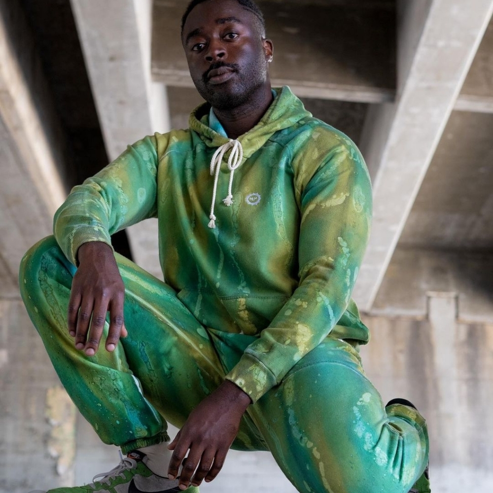 Green Tie-Dye Big Bud Press Sweats